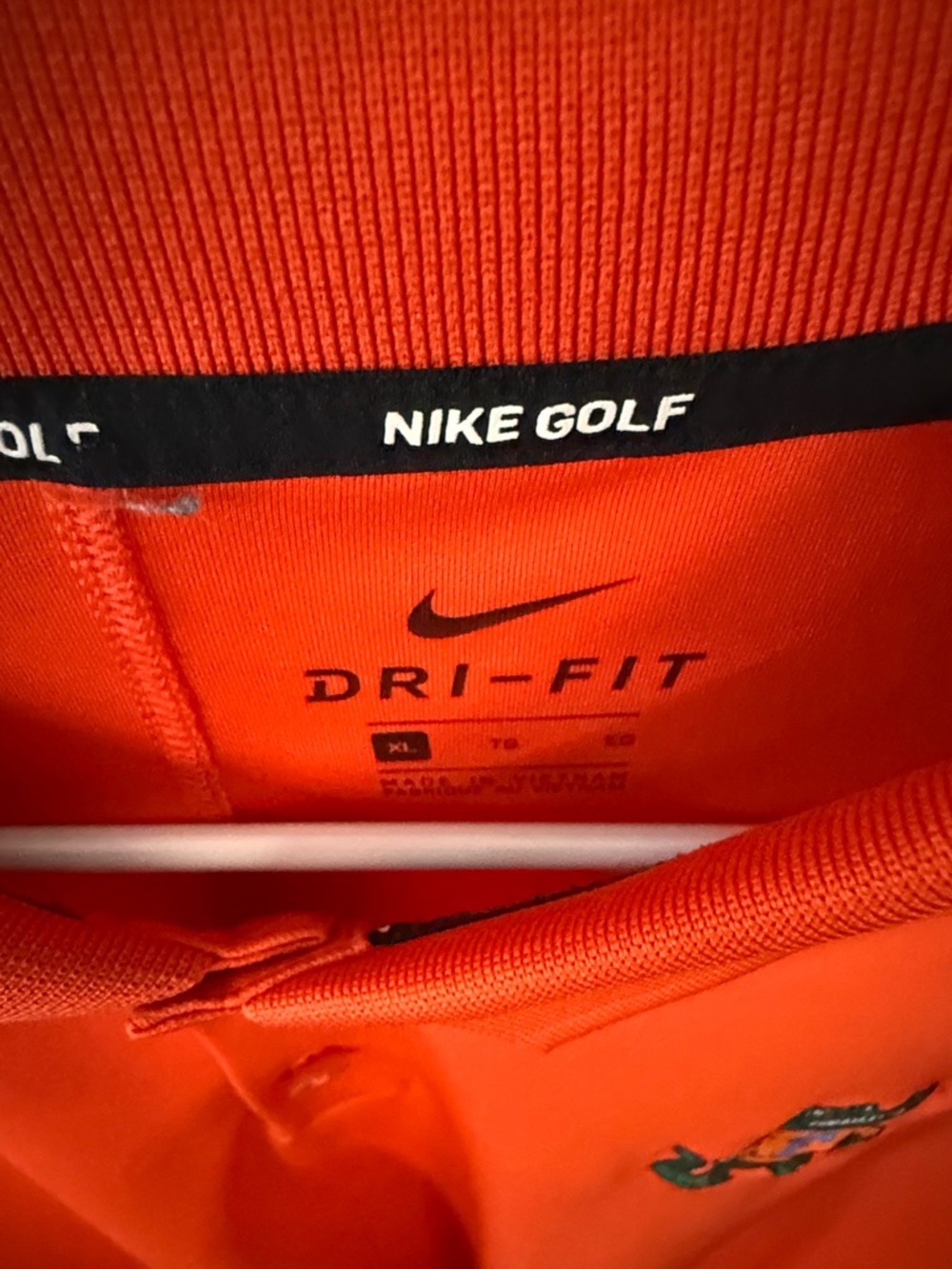 Nike Bright Orange Dri-FIT Polo with Embroidered Florida Gator Mascot - Picture 2 of 4